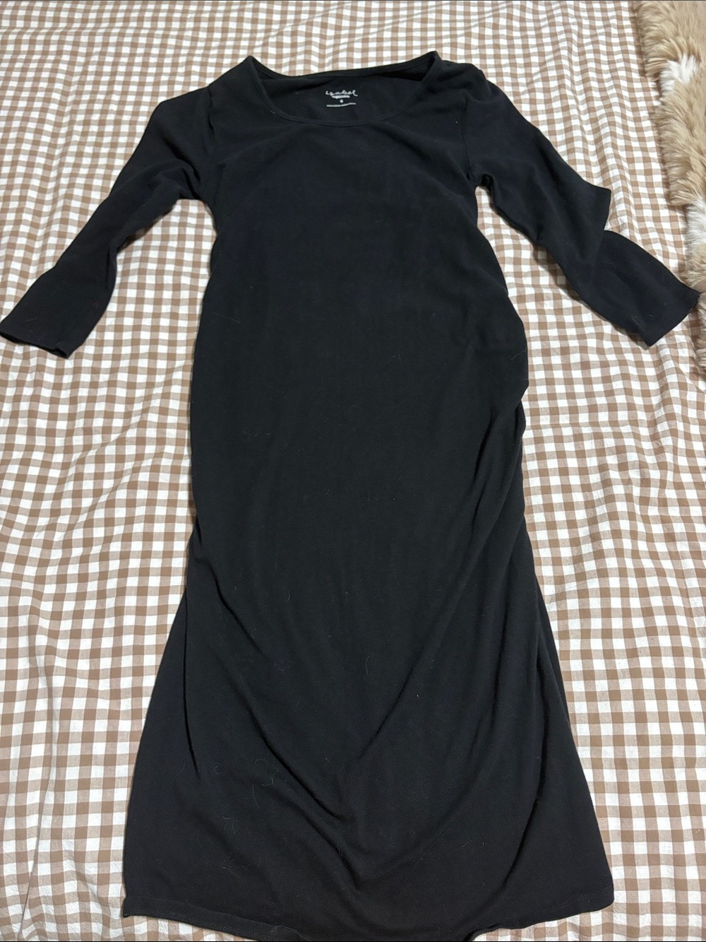 Isabel Maternity by Ingrid & Isabel Black Scoop Neck Maternity Dress